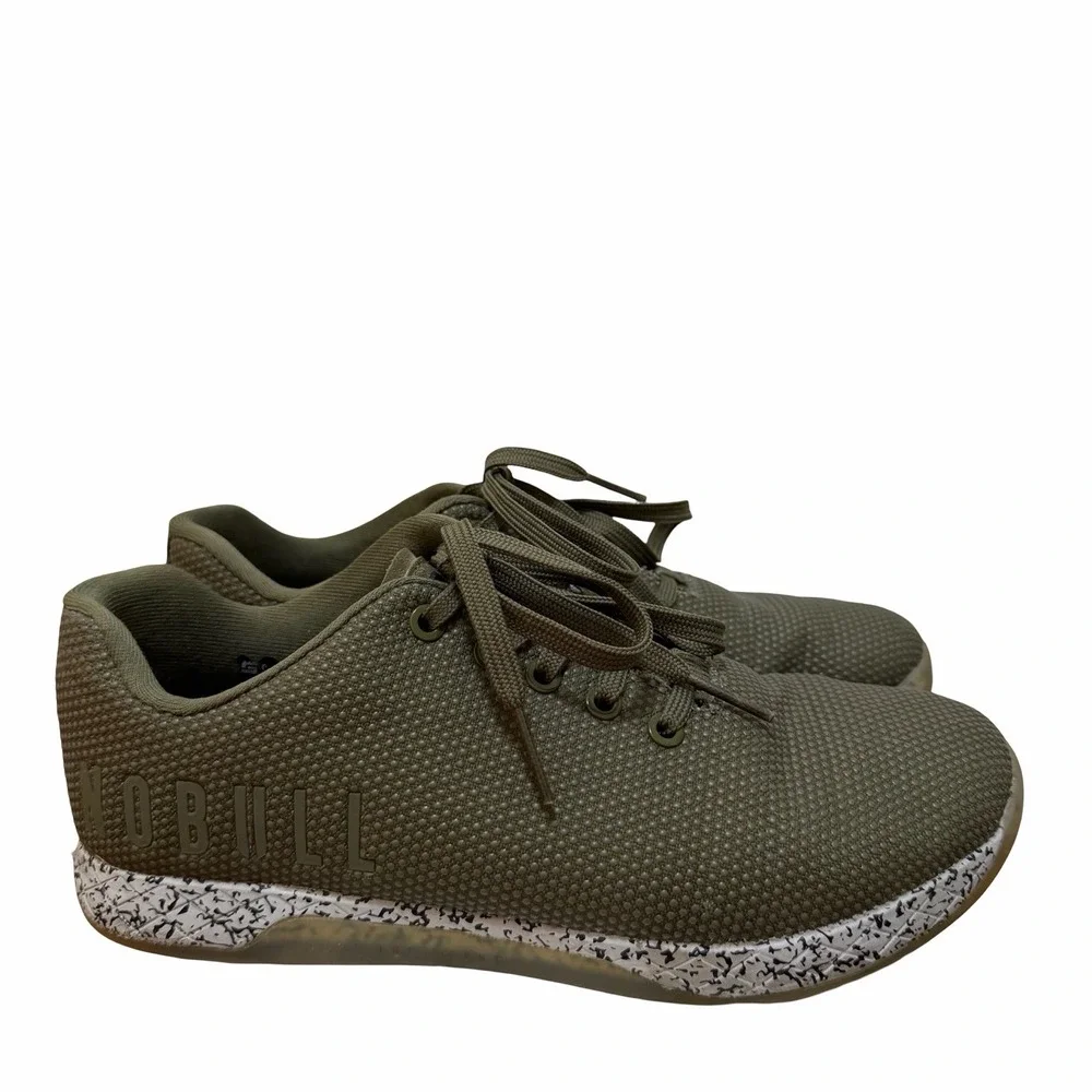NoBull Super Fabric Lace Up Training Sneaker Mens US 8 Army Green Crossfit Gym